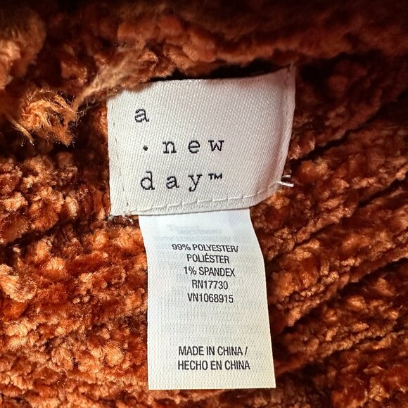 A New Day Women's Chenille Knit Turban Style Hat Copper One Size NWOT - Picture 3 of 3